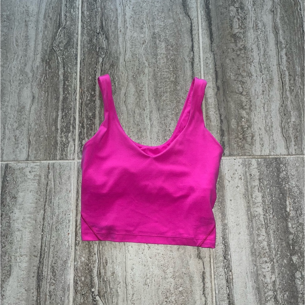 lulu pink align tank top size 4